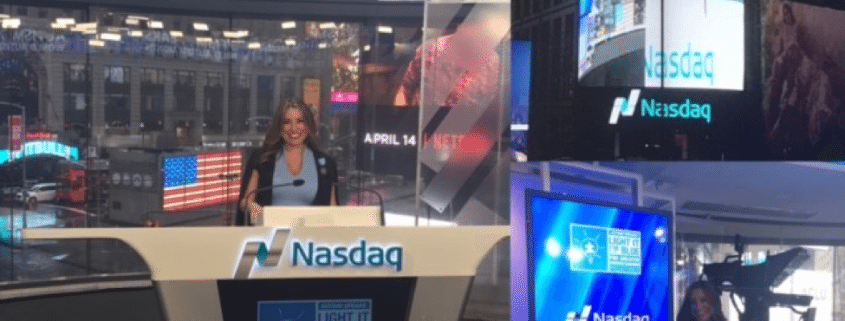 ACI’s Elizabeth Attanasio Rings NASDAQ Closing Bell for Autism Awareness Month